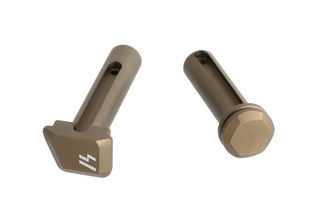 Strike Industries AR-15 Ultra Light Pivot / Takedown Pins in FDE are machined from billet 7075 aluminum